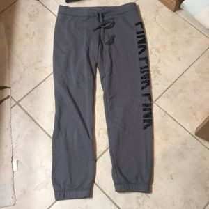 PINK, Gray sweatpants! worn a few times at home